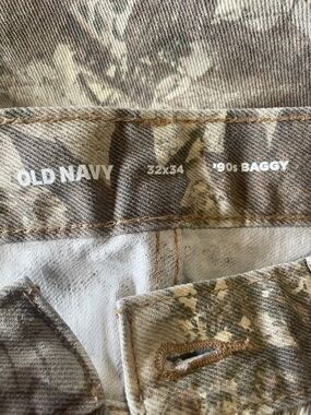 Old Navy 90s Baggy Camo Denim - Green & Brown